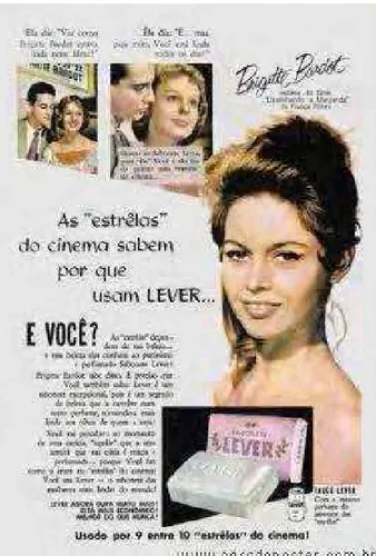 Figura 15: Anúncio dos sabonetes da marca Lever (1956).  