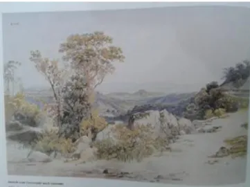 Figura 1. Vista do Corcovado para o Catumbi, Ender, 1817-18. Aquarela feita no local. Fonte: 