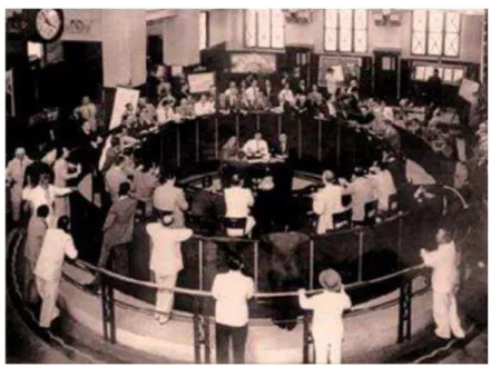 Figura 5 – A corbeille, balcão central de negociações nos anos 1940.