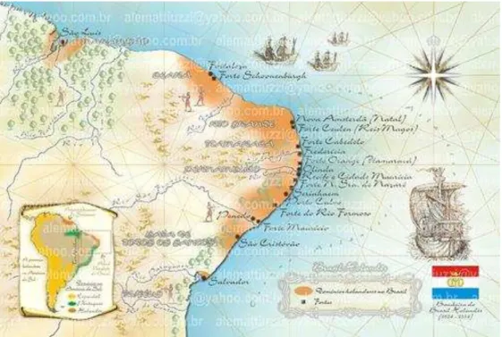 Figura 1 – Mapa do Brasil Holandês 