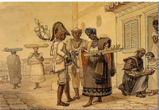 Fig.  06  Vendedoras  de  pão-de-ló.  Jean  Baptiste  Debret.  Museus  Castro    Maya  –  Iphan/MinC – MEA 0203