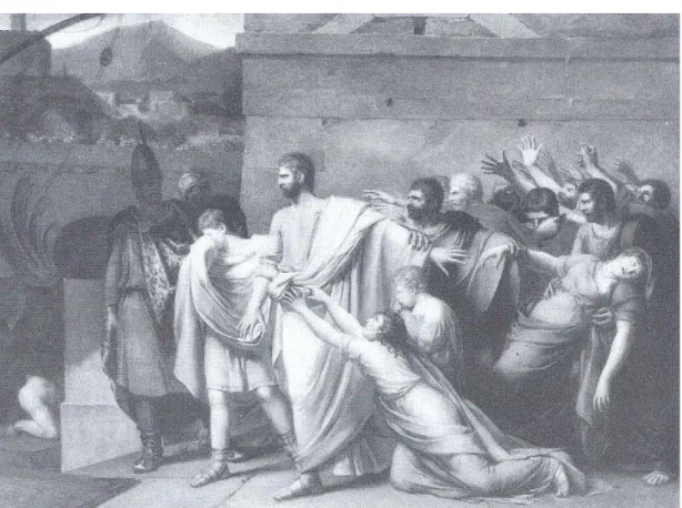 Fig.  03  Regulus  voltando  a  Cartago.  Óleo  s/  tela  de  Jean  Baptiste  Debret.  108  x  143  cm