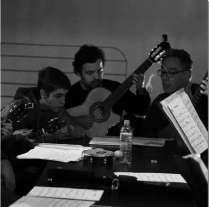 Fig. 4: Partitura na roda de choro (PROJETO MÃO NA RODA, 2017). 