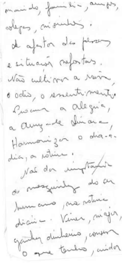 Figura 13A - Manuscritos de aluna 