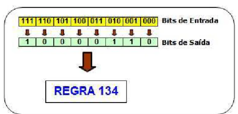 Figura 2.6: Representação binária da regra elementar 134. 