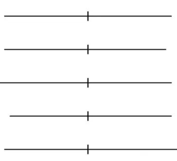 Figura  6:  Tarefa  de  Bissecção  de  Linhas  Horizontais  apresentada  aos  participantes
