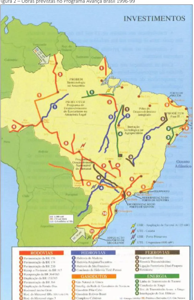 Figura 2 – Obras previstas no Programa Avança Brasil 1996-99
