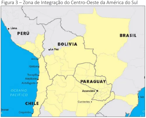 Figura 3 – Zona de Integração do Centro-Oeste da América do Sul