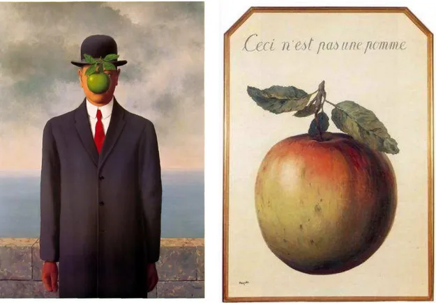 Fig. 6 : Ceci n’est pas une pomme - René Magritte  Fonte:   http://www.rene-magritte.org/rene-magritte-paintings.jsp