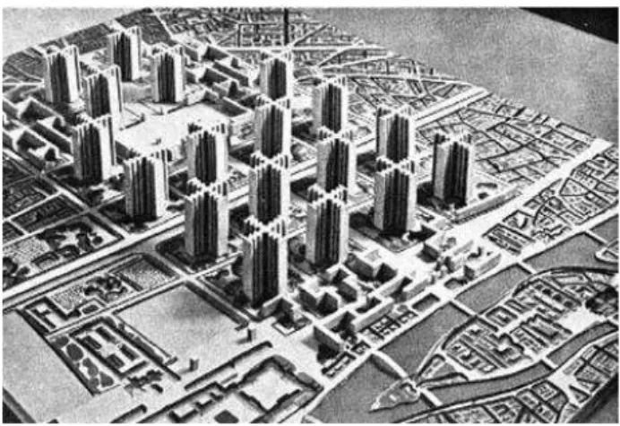 FIGURA 03: Maquete do Plano de Le Corbusier  para a Ville Radieuse. 