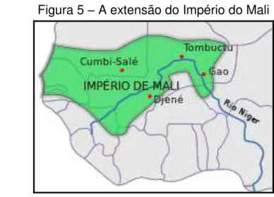Figura 5  ‒  A extensão do Império do Mali  