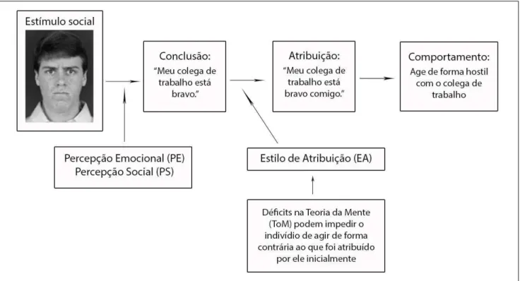 Figura 3  –  Esquematização conceitual para entendimento das interações  entre cognição e funcionamento social
