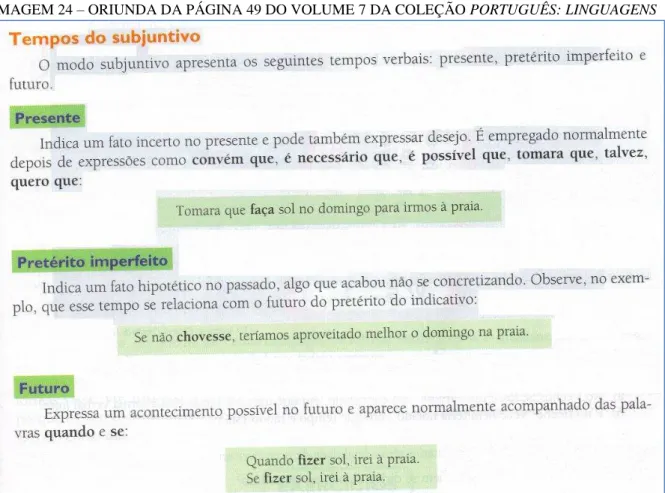 TABELA  15  –  ESCALONAMENTO  DOS  VALORES  TEMPORAIS  DO  VERBO  NAS  COLEÇÕES  ANALISADAS 38 Coleções  A Aventura da  linguagem  Português: linguagens                                                             