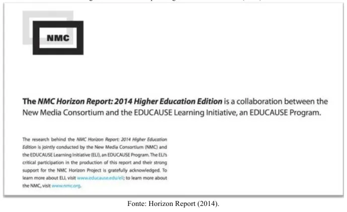 Figura 2 – Horizon Report Higher Education Editon (2014). 