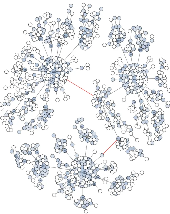 Figure 3 Graphical representation of an OTU produced by Swarm (breaking and grafting phases deactivated) when clustering the BioMarKs 18S rRNA V4 dataset (amplicons are appr