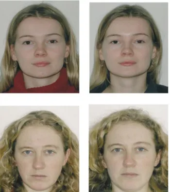 Figure  2.1:  Image  pairs  of  two  women  as  examples  of  stimuli  used:  (a)  is  from  Prague;  and  (b)  is  from  Newcastle