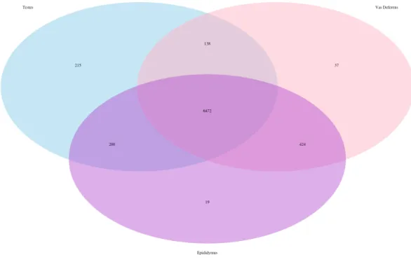 Figure 3 Venn Diagram of transcript matches between the three reproductive tissues to protein se- se-quences in the Transporter Classification Database