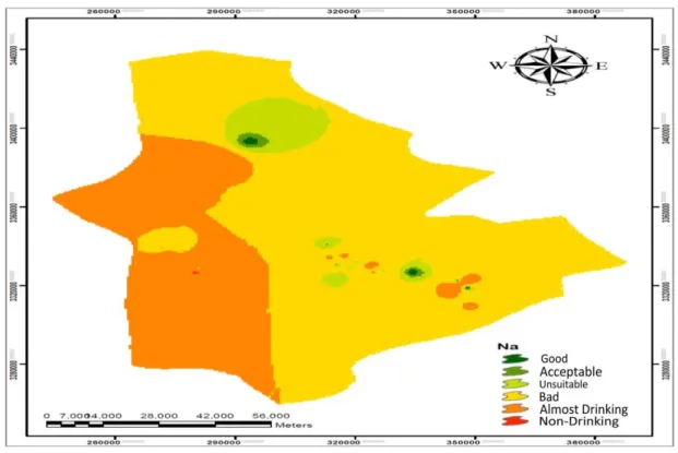 Figure 3-5 Na standardized maps based on the Schuler diagram 