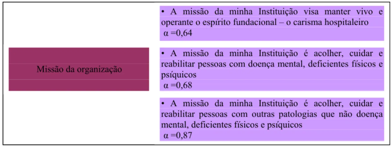 Figura 3 – Descrição da missão da organização em três grandes focos 