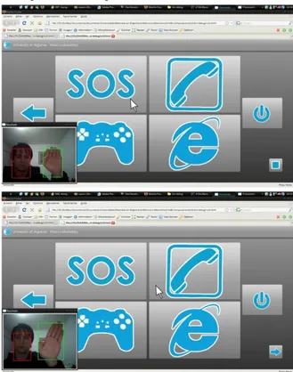 Fig. 9. Screenshots of the environment, with the op- op-tion of showing the HMI window on top of the GUI