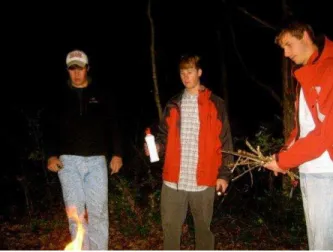 Figure 1. Humans build nests around fires and enjoy the mesmeric effects when camping,  even though more efficient resources are available 