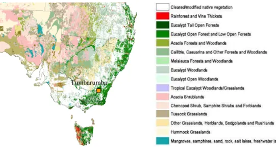 Fig. 1. Some major vegetation groups in South-East Australia. Source: National Land and Water Resources Audit 2001