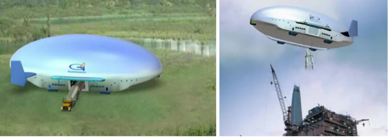 Figure 7. The Atlant: a) transport of oversized cargo; b) unloading at a large cargo bay [30].