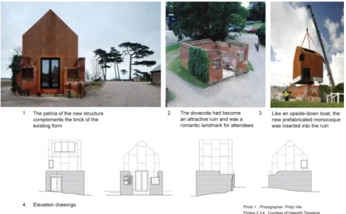 Figure 4. Shows the ruin previous parts of Dovecote Studio and after the intersection (6)  