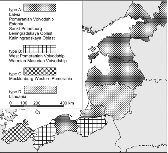 Fig. 6. Similarities in natural increase changes   in the years 2002—2011 — spatial dimension 