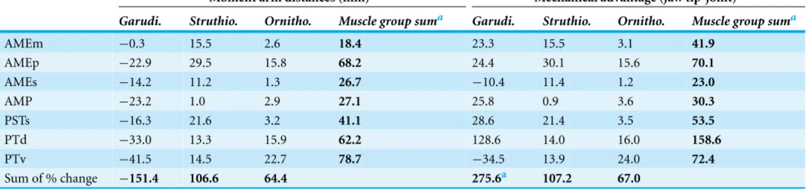 Table 5 Percentage change in muscle moment arms and mechanical advantage after retrodeformation.