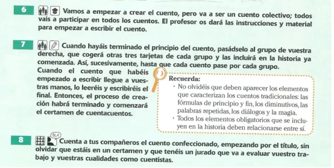 Fig. 9: Proposta de atividade retirada do manual Prisma Continúa, Nivel A2, 2009, página 135