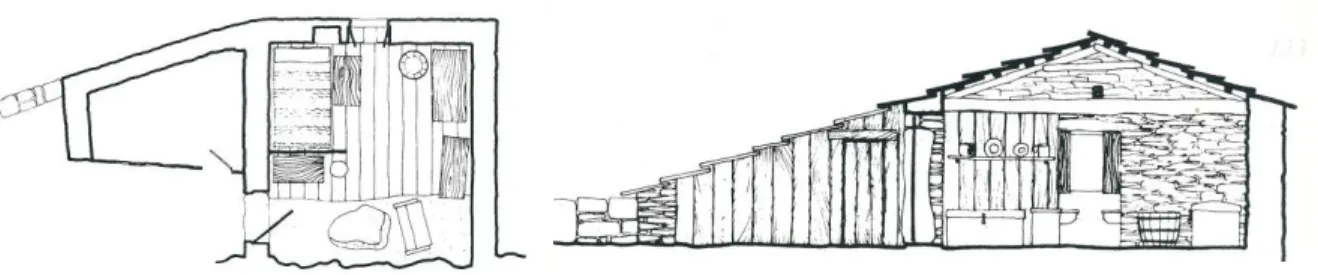 Figura 22: Casa tipo serrana (tipo 1). Com dois pisos. (Mário Moutinho, 1979, p.60)