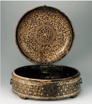 Figura 14 – Caixa redonda, possivelmente feita para guardar golas de rufos, século XVI/XVII