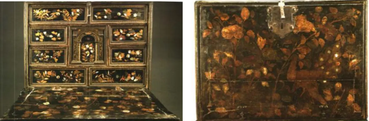 Figura 28 – Escritório de grandes dimensões, século XVI. Dim.:57,5 x 81 x 55 cm  Estimativa: €30.000 - €45.000 