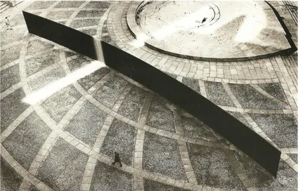 Fig. 2.1.1. – Tilted Arc (1981-1989), Richard Serra 13 .                                                               
