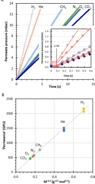 Fig. 5. (A) Determination of the instrumental time lag by an aluminium foil sample with a pinhole defect