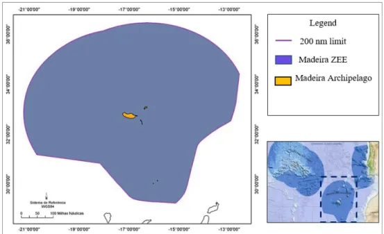 Figure 1.1. Exclusive Economic Zone of Madeira (from SRA, 2014). 