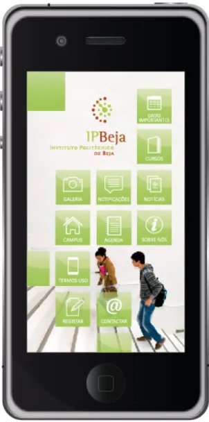 Fig. 14 – Homepage da app My IPBeja 
