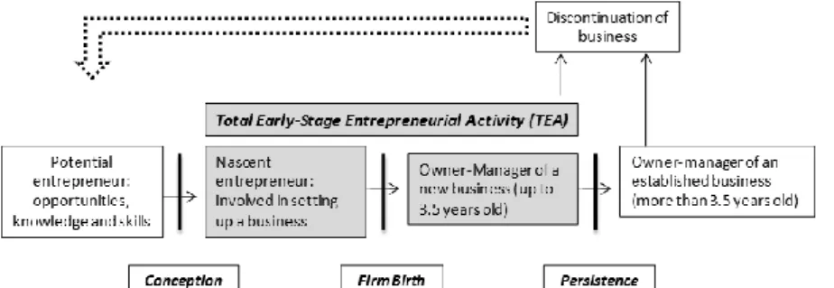 Figure 1 - Phases of entrepreneurship according to GEM 