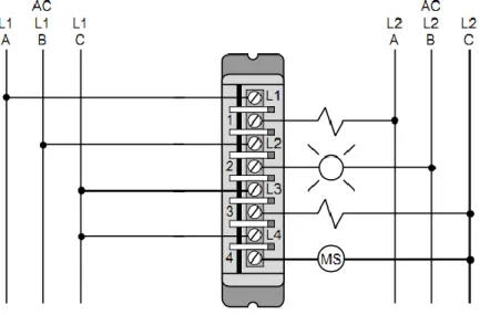 Figura 2.22 - Diagrama de ligação para uma interface de saídas AC isoladas [1]. 