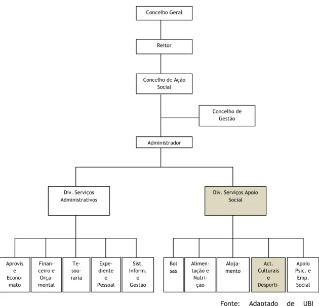 Figura 2 – Organograma da UBI 