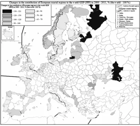 Fig. 1. European coastal regions. 