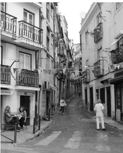 Figure 5. Case study: street in a consolidated historic urban context. 