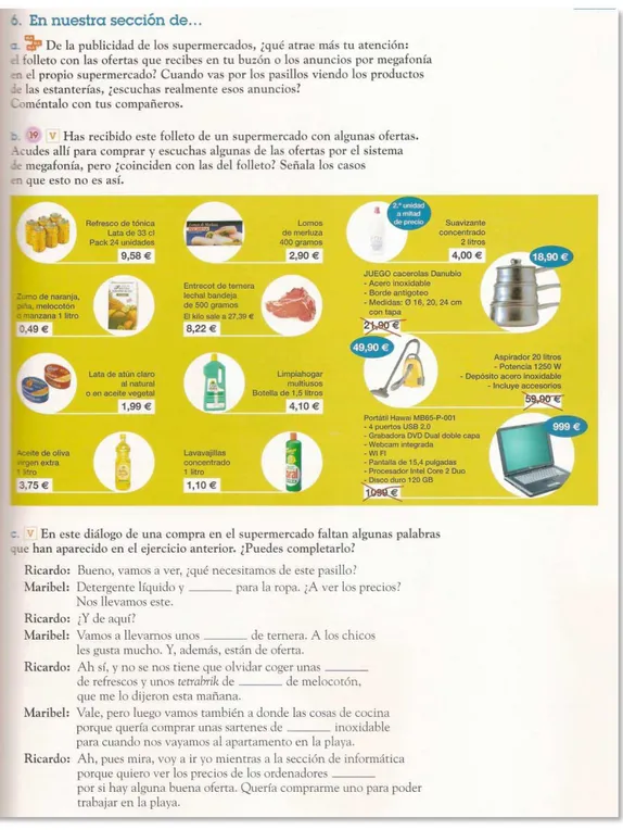 Figura 3.  Presentación de léxico en  Español lengua viva 4 (2008: 67) 