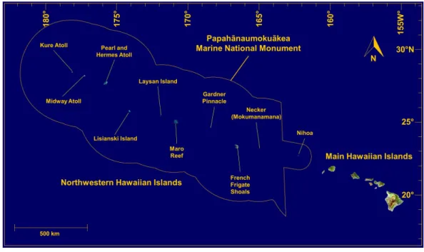 Figure 1 Map of the Hawaiian Archipelago. Source Imagery: Landsat.