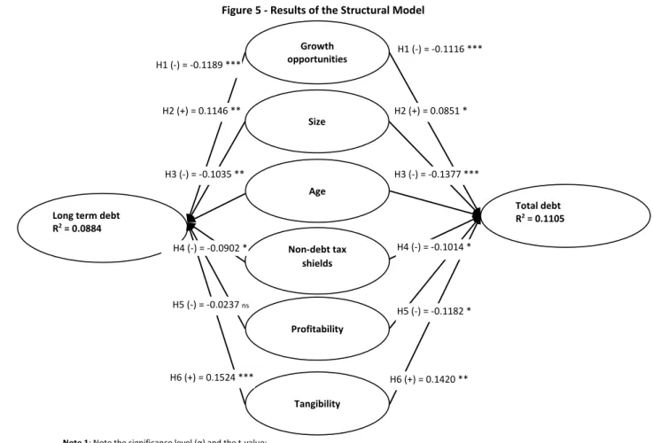 Figure 5 - Results of the Structural Model 