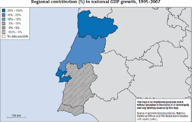 Figura 2 - Contribuição Regional para o PIB Português 
