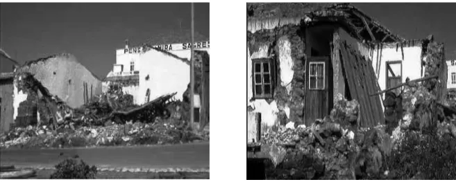 Figura 3.1 - Danos provocado pelo sismo de 1969 em Vila do Bispo, (PROTALGARVE, 2004).