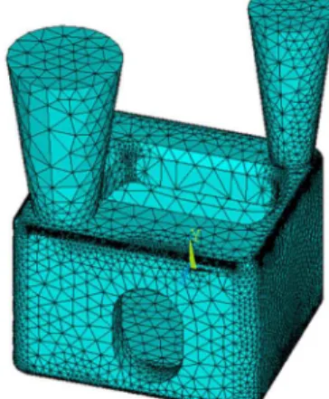 Fig. 1:  Element grid of container corner itting