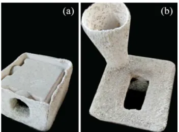 Fig. 7:  Mold of different techniques: a) Tech II, b) Tech IV